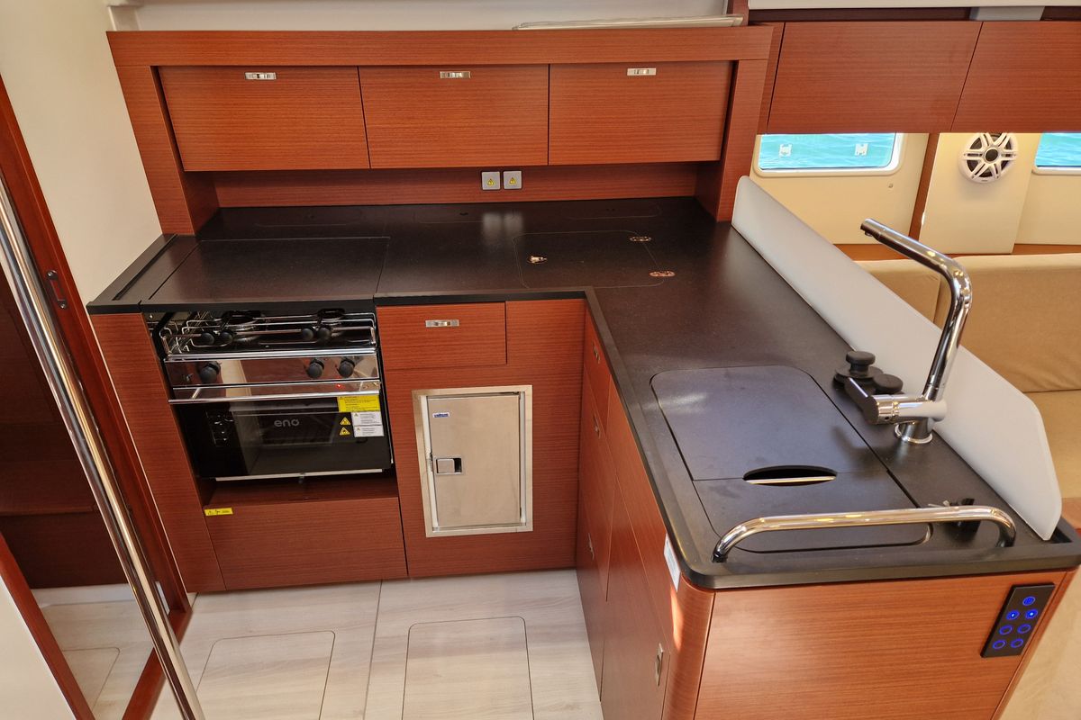 Galley of Nuvola, a Hanse Yachts Hanse 410 sailboat at Dubrovnik, Croatia