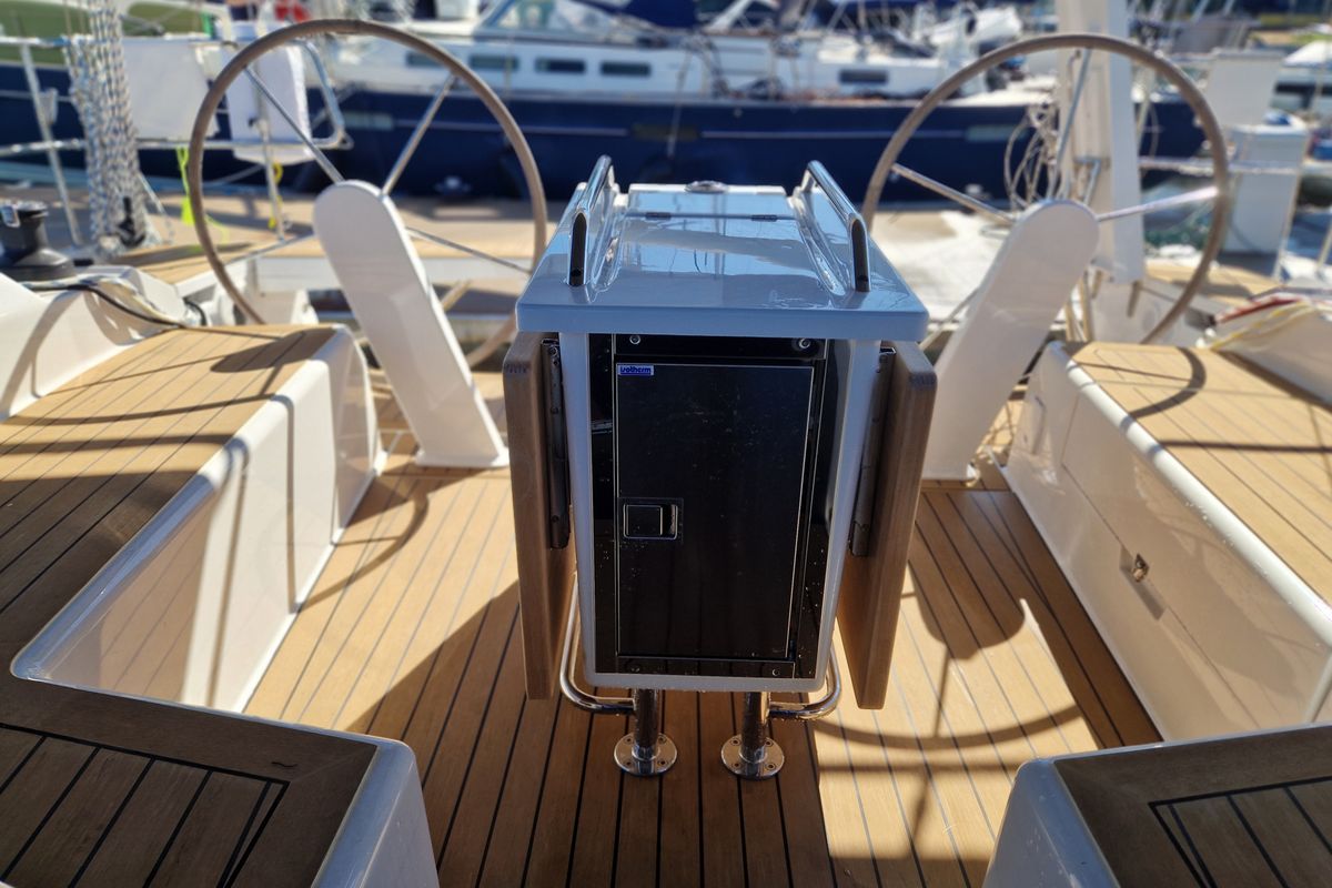 Cockpit of Nuvola, a Hanse Yachts Hanse 410 sailboat at Dubrovnik, Croatia