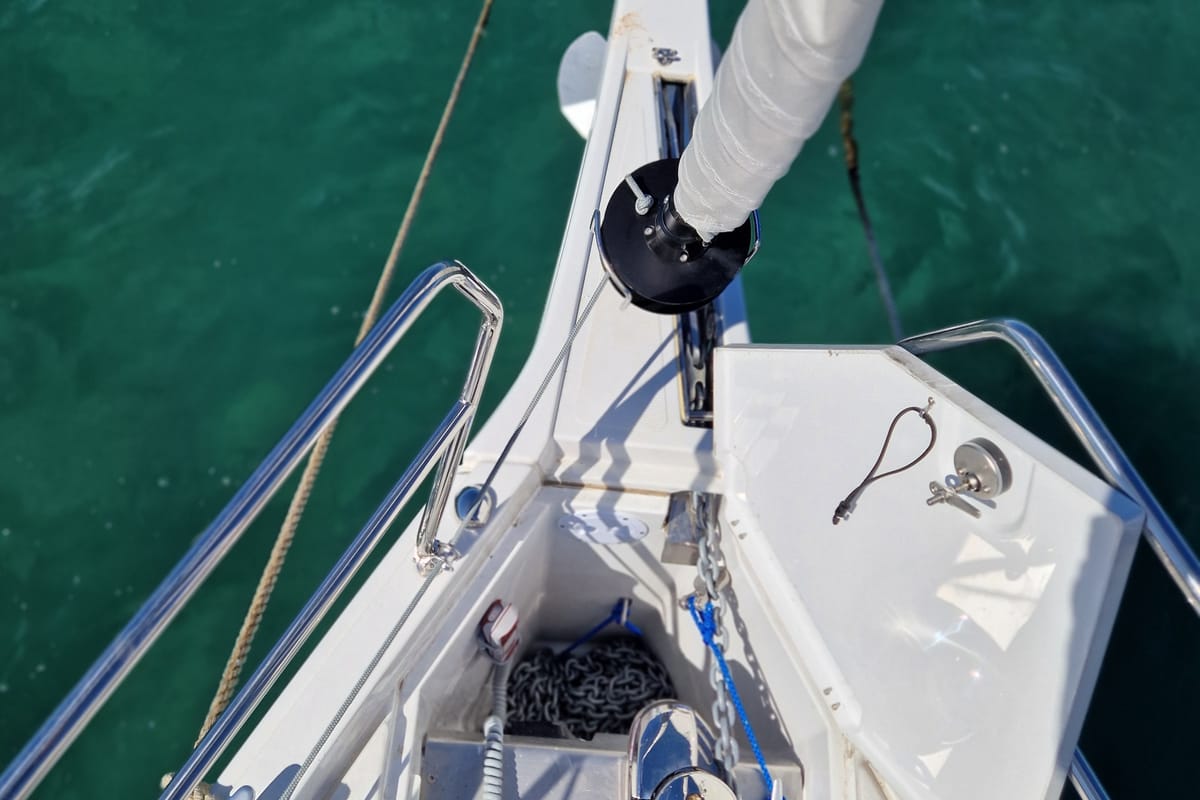 Deck of Nuvola, a Hanse Yachts Hanse 410 sailboat at Dubrovnik, Croatia