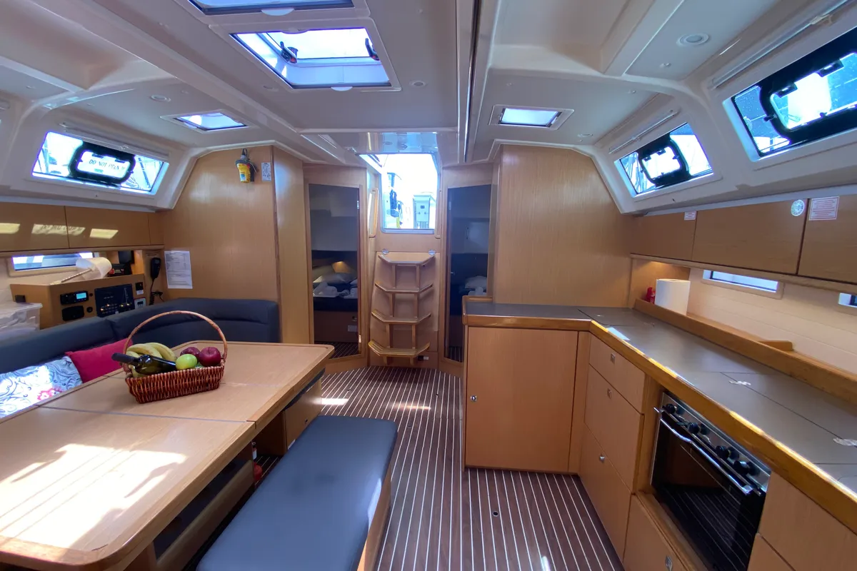 Salon of Kassandra, a Bavaria Cruiser 46 sailboat at Athens, Greece
