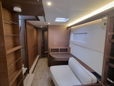 Salon of Free Bird II, a Lagoon 46 OW catamaran at Lavreotiki Municipal Unit, Greece