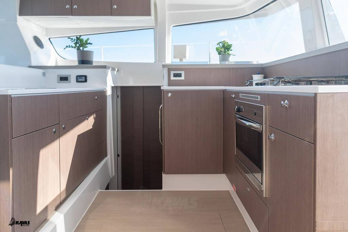 Galley of Kos 42.7, a Bali 4.2 catamaran at Municipal Unit of Lefkada, Greece