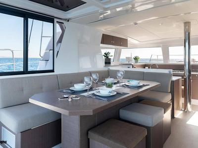 Salon of Kos 42.7, a Bali 4.2 catamaran at Municipal Unit of Lefkada, Greece