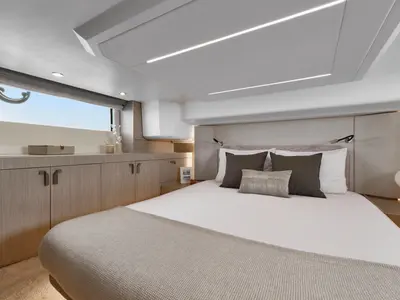 Cabin on Mr. 77, a Prestige F4.3 yacht at Grad Kaštela, Croatia