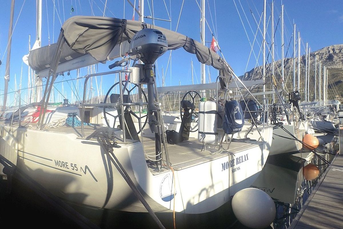 Cockpit of More Relax, a More Boats More 55 sailboat at Grad Kaštela, Croatia