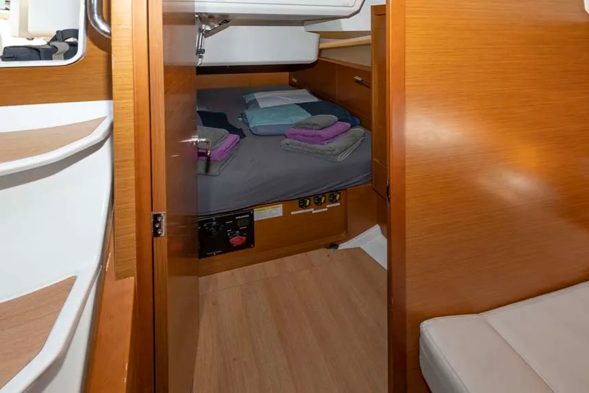 UwElli, a Jeanneau Sun Odyssey 440 sailboat at Grad Trogir, Croatia