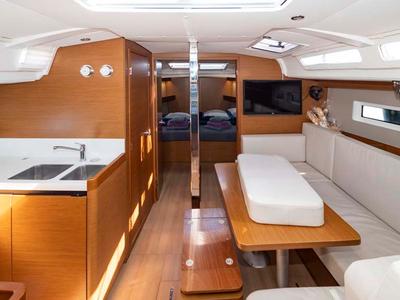 Galley of UwElli, a Jeanneau Sun Odyssey 440 sailboat at Grad Trogir, Croatia