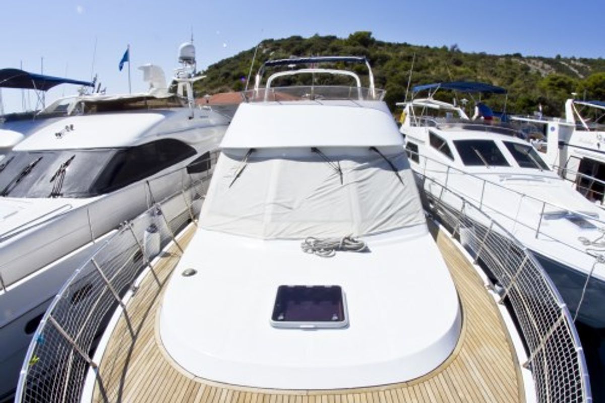 Exterior view of Viva La Libertad , a Staryacht 1940 motorboat at Primošten, Croatia