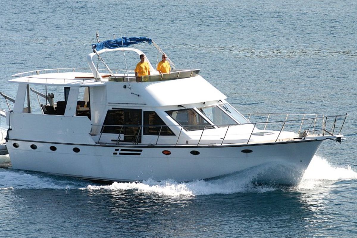 Exterior view of Viva La Libertad , a Staryacht 1940 motorboat at Primošten, Croatia