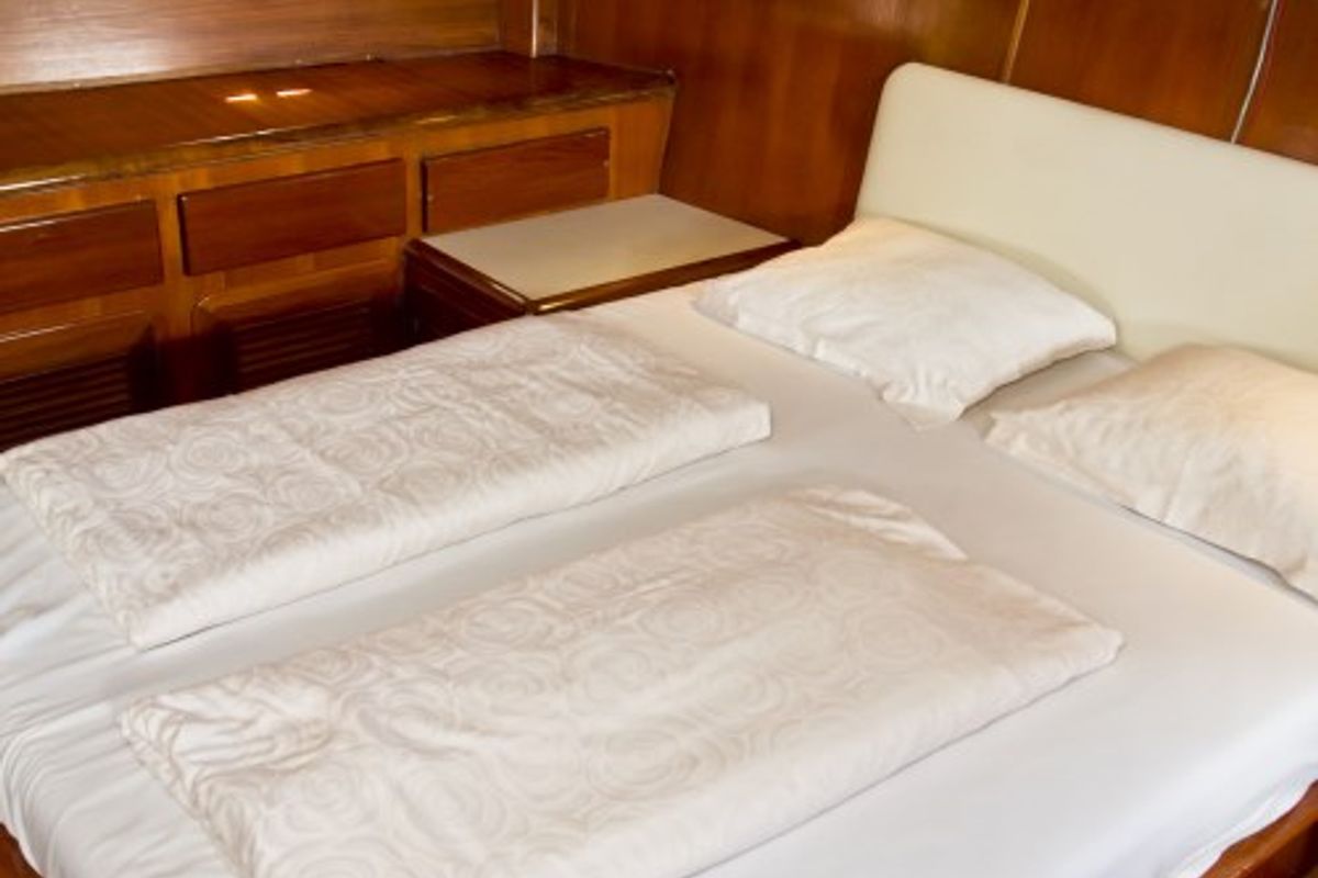 Cabin on Viva La Libertad , a Staryacht 1940 motorboat at Primošten, Croatia