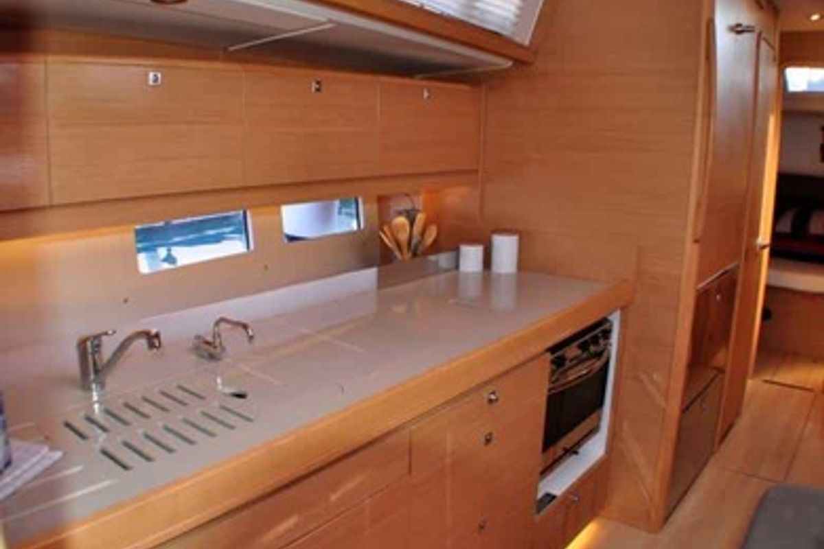Galley of Vellamo, a Dufour 460 GL sailboat at Pirovac, Croatia