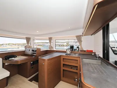 Galley of Royal Salute, a Lagoon 42 catamaran at Općina Sukošan, Croatia