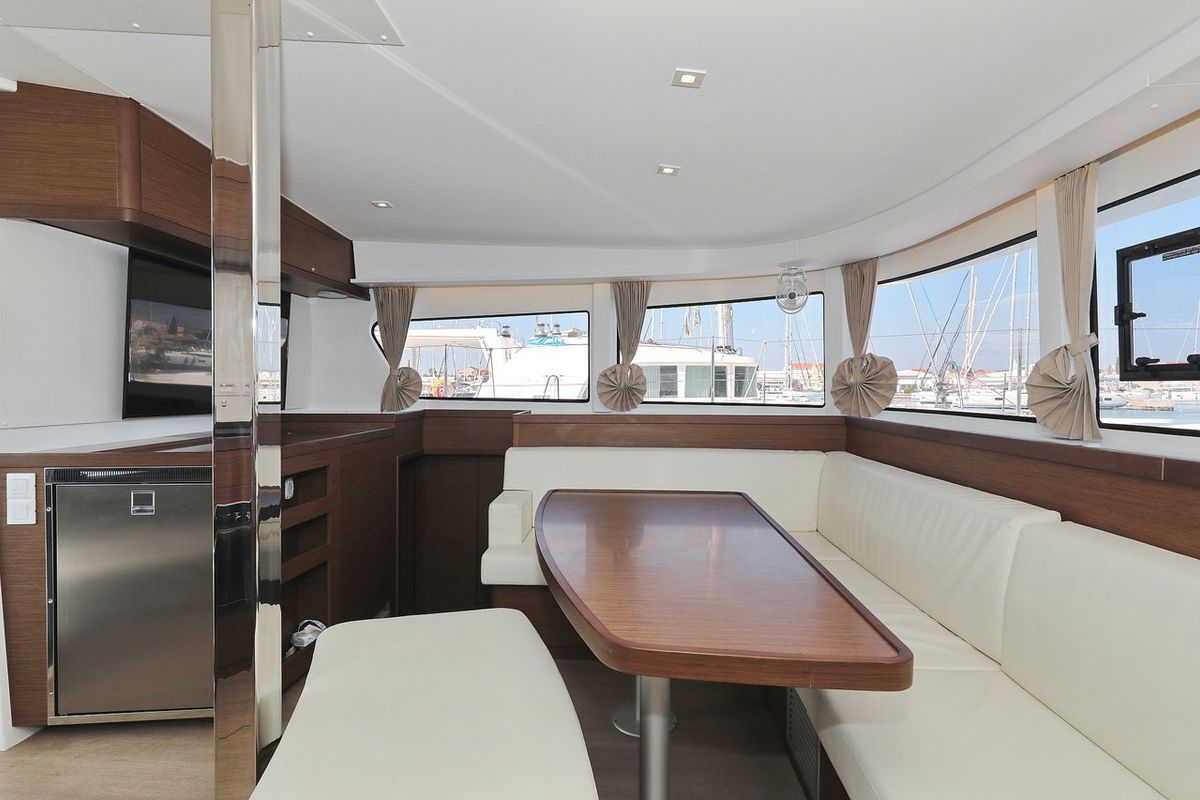 Salon of Royal Salute, a Lagoon 42 catamaran at Općina Sukošan, Croatia
