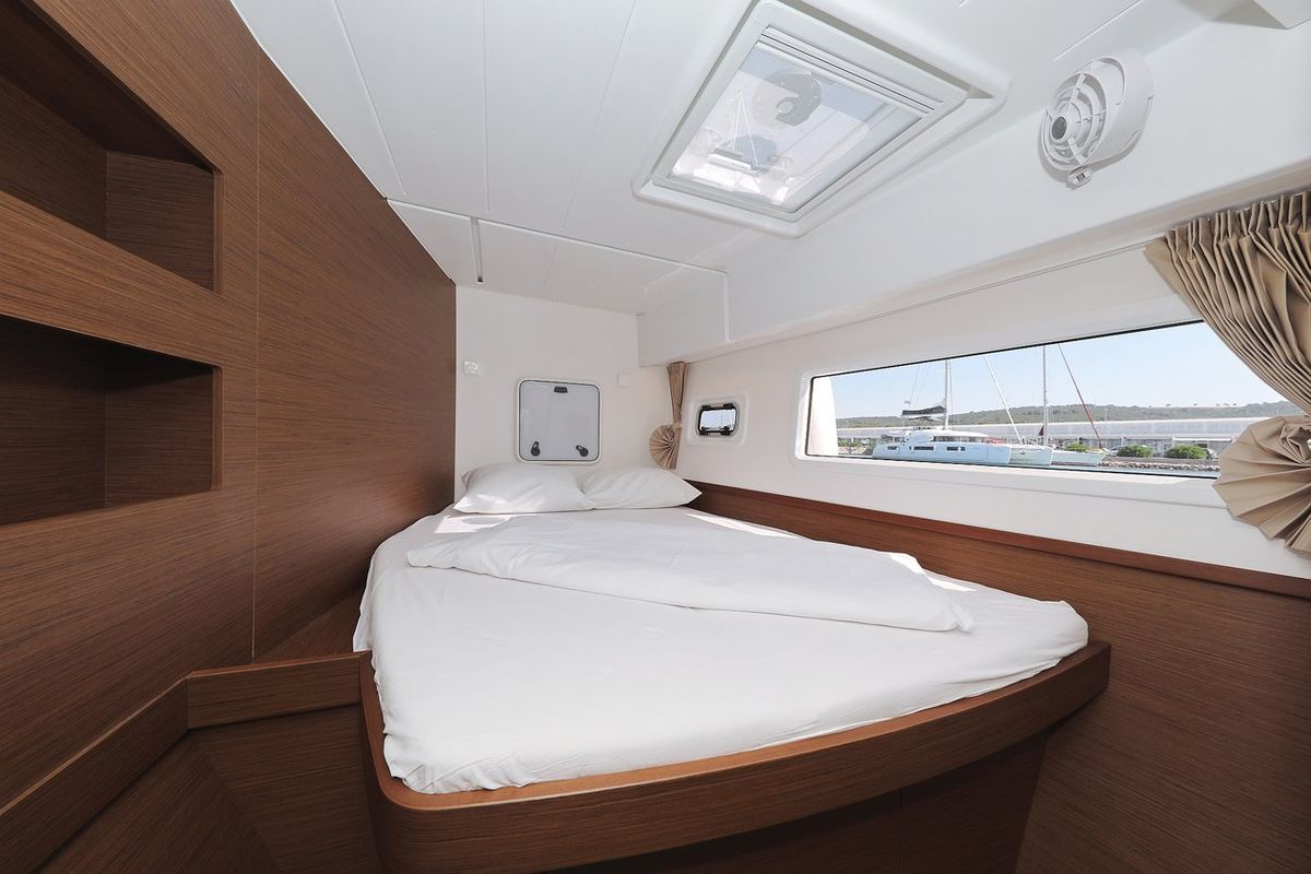 Cabin on Royal Salute, a Lagoon 42 catamaran at Općina Sukošan, Croatia