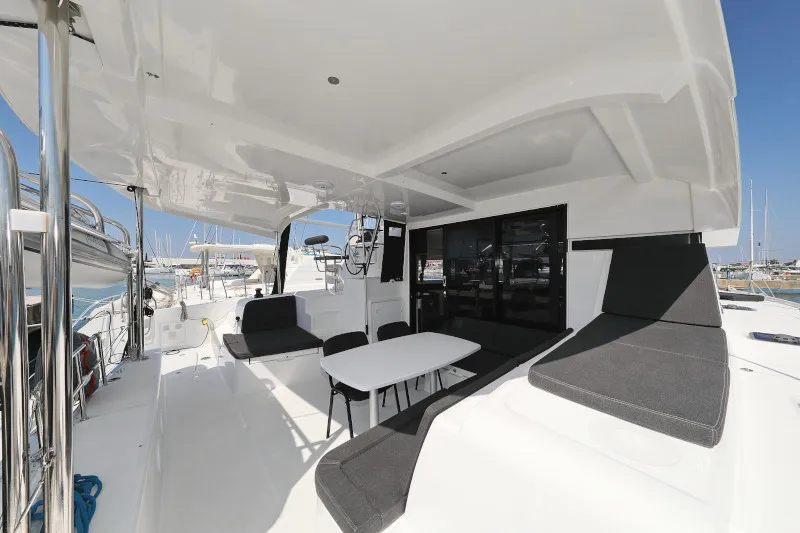 Deck of Royal Salute, a Lagoon 42 catamaran at Općina Sukošan, Croatia