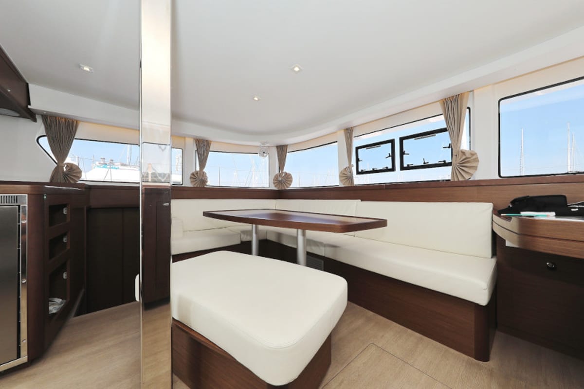 Salon of Royal Salute, a Lagoon 42 catamaran at Općina Sukošan, Croatia