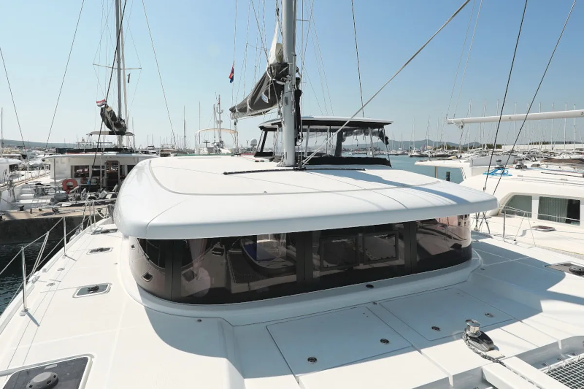 Exterior view of Royal Salute, a Lagoon 42 catamaran at Općina Sukošan, Croatia