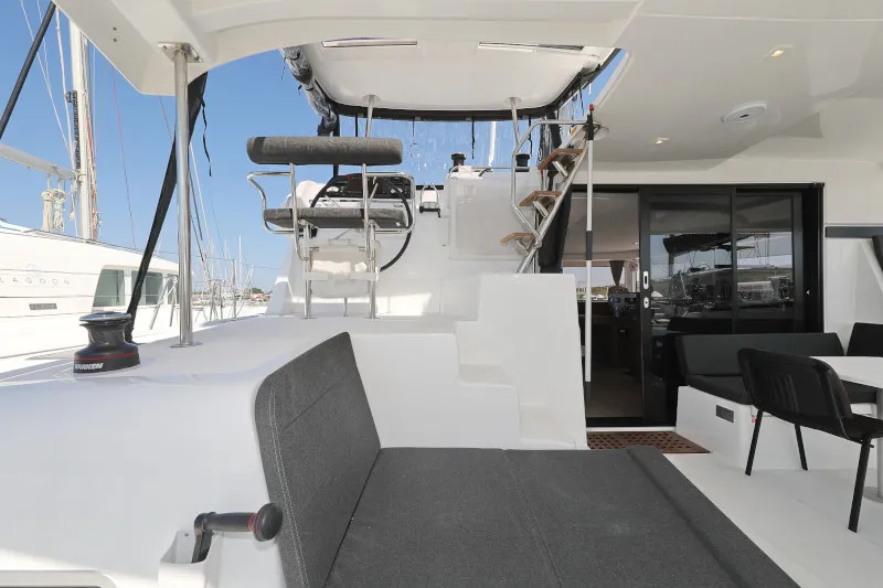 Deck of Royal Salute, a Lagoon 42 catamaran at Općina Sukošan, Croatia