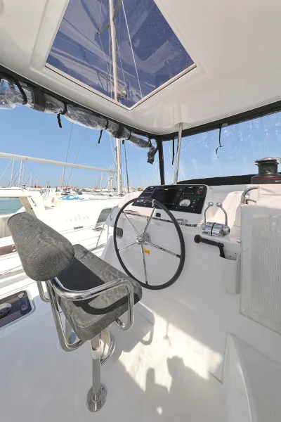 Exterior view of Royal Salute, a Lagoon 42 catamaran at Općina Sukošan, Croatia