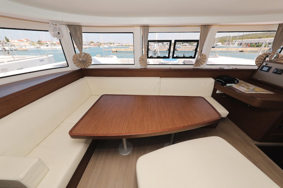 Salon of Royal Salute, a Lagoon 42 catamaran at Općina Sukošan, Croatia
