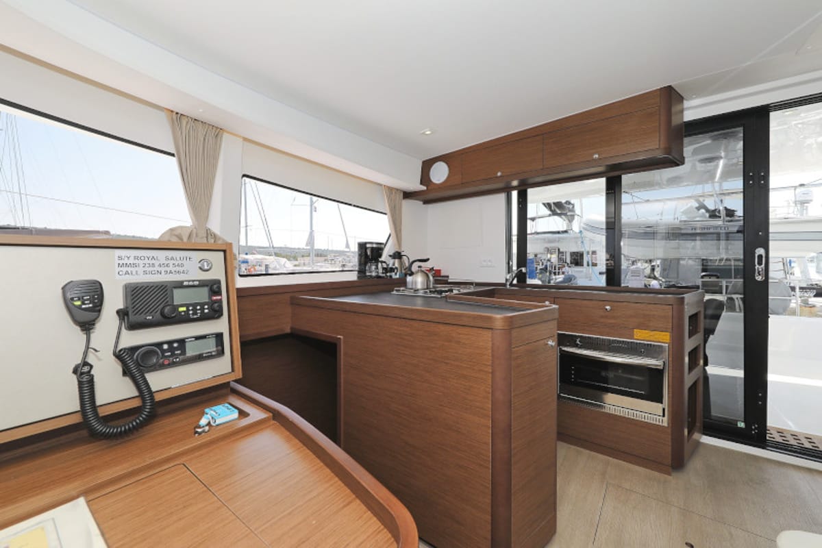 Galley of Royal Salute, a Lagoon 42 catamaran at Općina Sukošan, Croatia