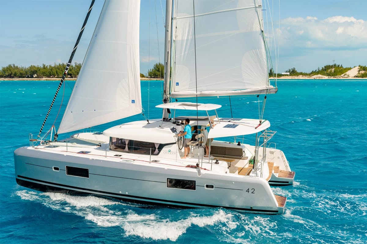 Cabin on Royal Salute, a Lagoon 42 catamaran at Općina Sukošan, Croatia
