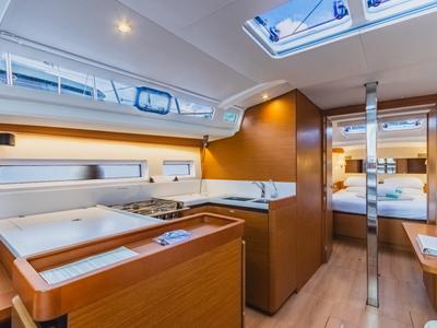 Galley of Rhythm & Blues, a Jeanneau Sun Odyssey 440 sailboat at Road Town, British Virgin Islands