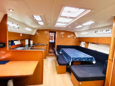 Salon of Anna, a Bavaria 50 Cruiser sailboat at Punta Ala, Italy