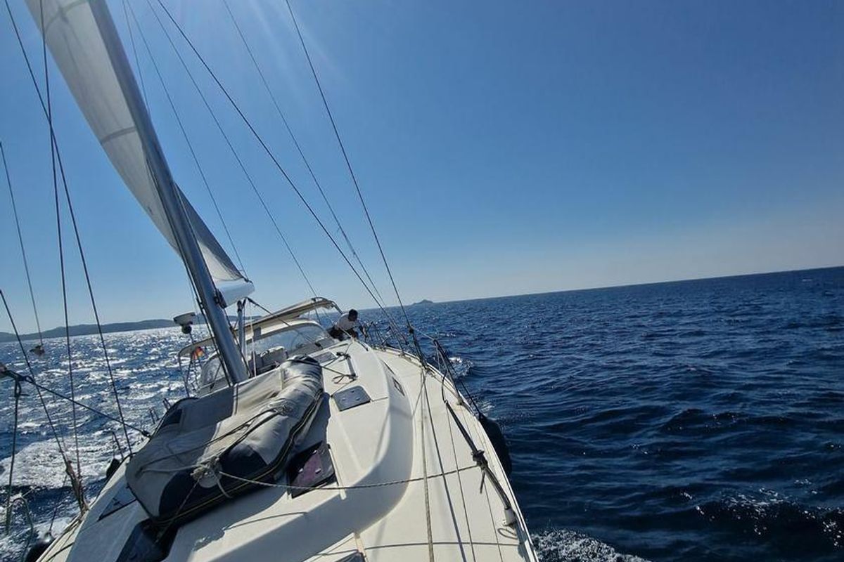 Exterior view of Anna, a Bavaria 50 Cruiser sailboat at Punta Ala, Italy