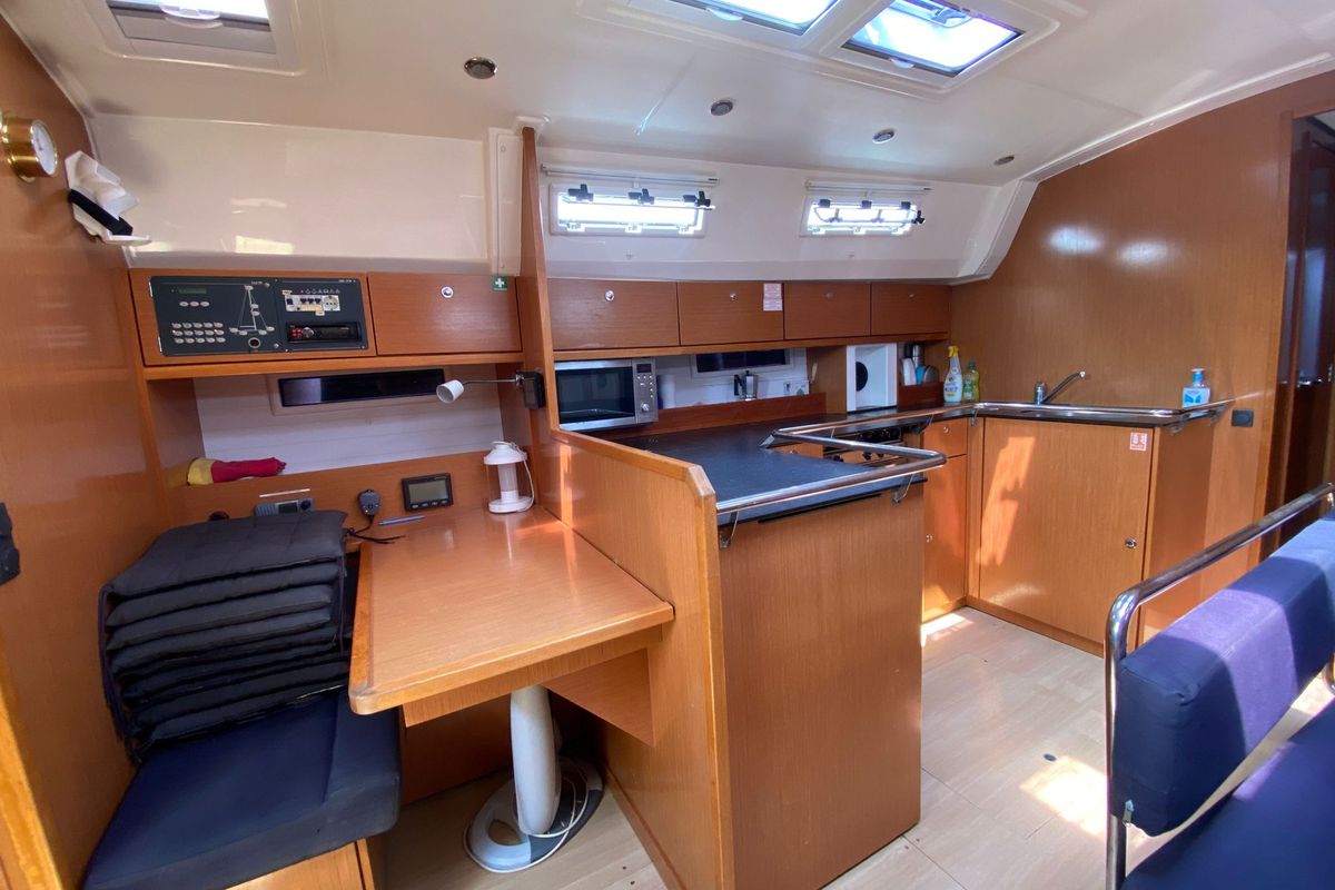 Galley of Anna, a Bavaria 50 Cruiser sailboat at Punta Ala, Italy