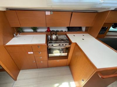Galley of MAIA, a Bavaria C42 sailboat at Athens, Greece