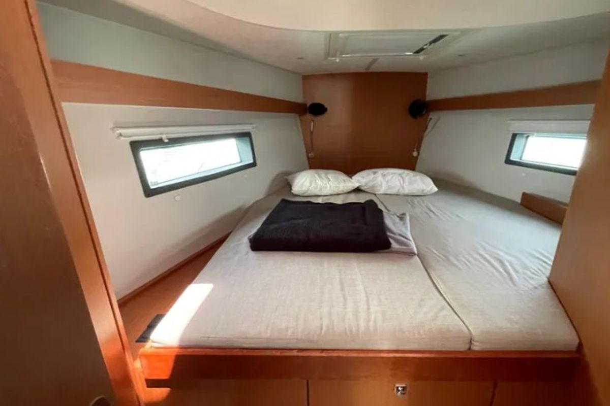 Cabin on MAIA, a Bavaria C42 sailboat at Athens, Greece
