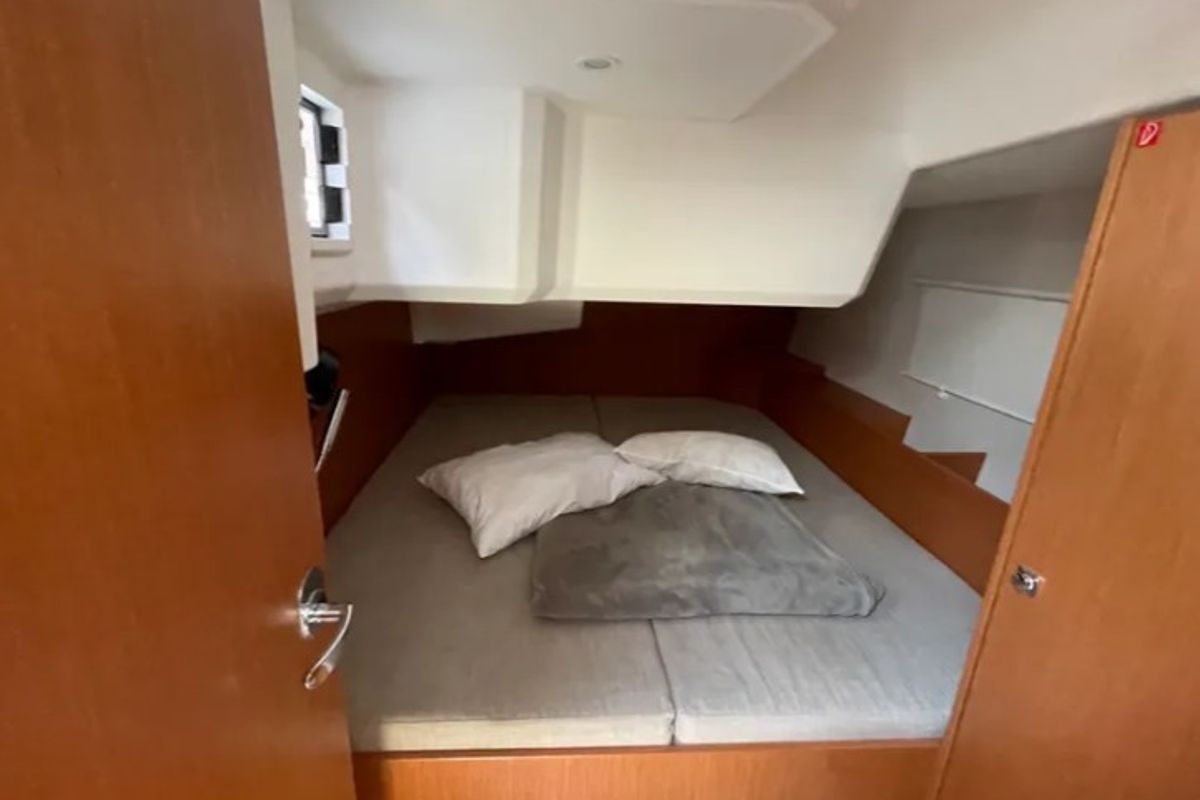 Cabin on MAIA, a Bavaria C42 sailboat at Athens, Greece