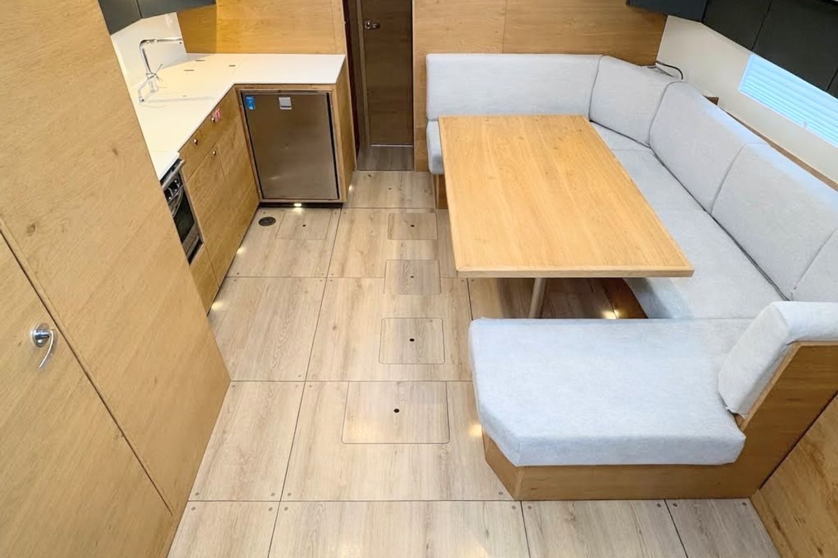 Salon of First, a Elan Impression 45 sailboat at Split, Croatia