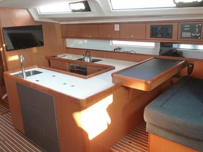 Galley of ANASSA, a Bavaria Cruiser 56 sailboat at Athens, Greece