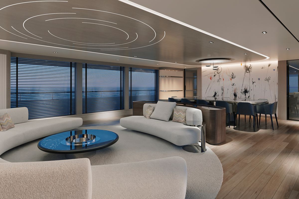 Salon of Oriy, a Ante Ercegović M/Y ORIY yacht at Split, Croatia