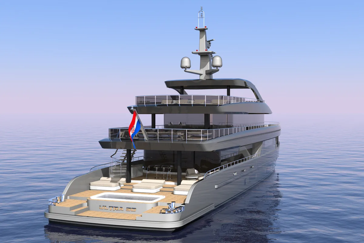 Exterior view of Oriy, a Ante Ercegović M/Y ORIY yacht at Split, Croatia