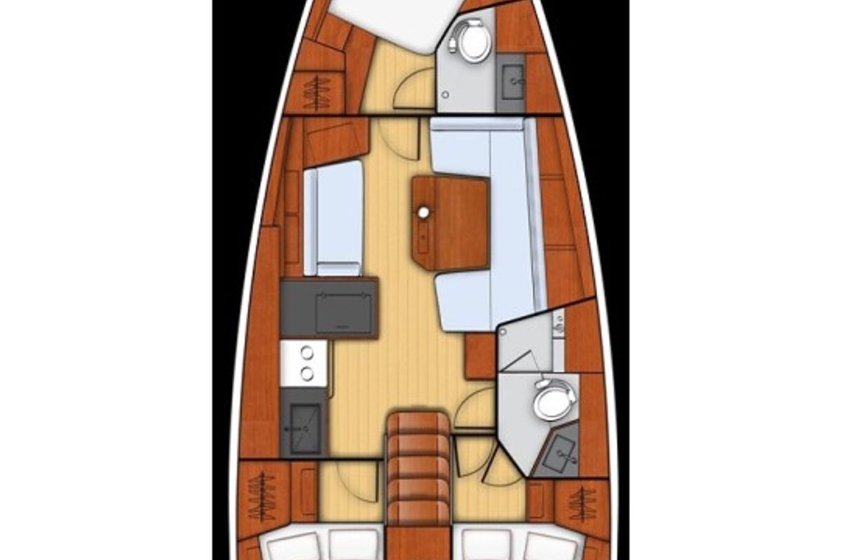 4Play, a Beneteau Oceanis 41.1 sailboat at Općina Sukošan, Croatia