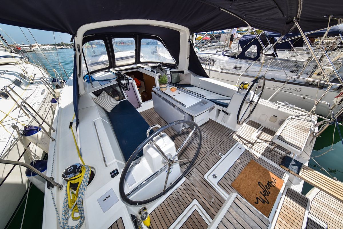 4Play, a Beneteau Oceanis 41.1 sailboat at Općina Sukošan, Croatia