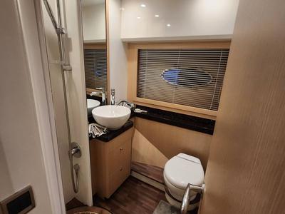 Head on Sassy, a Princess Yachts Princess 62 yacht at Lavreotiki Municipal Unit, Greece