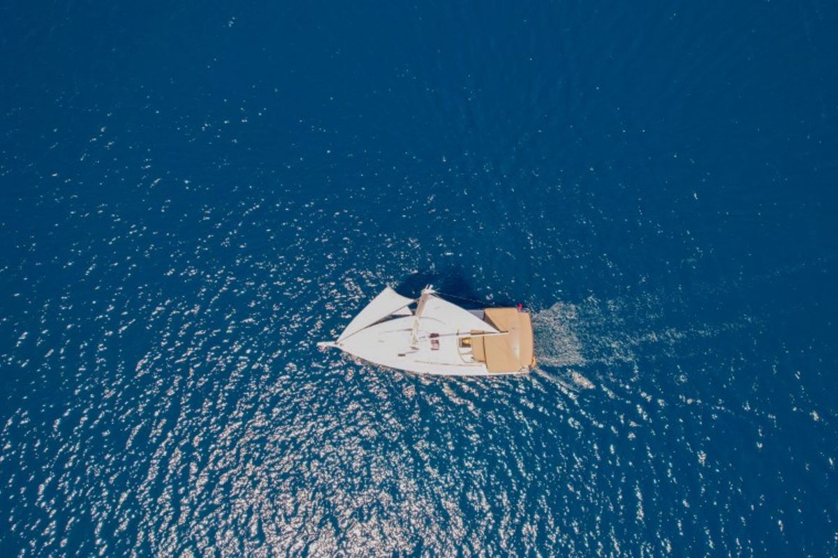 Exterior view of Sky Ela, a Jeanneau Sun Odyssey 410 sailboat at Marmaris, Turkey
