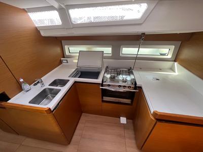 Galley of ATHINA, a Jeanneau Sun Odyssey 490 sailboat at Općina Sukošan, Croatia