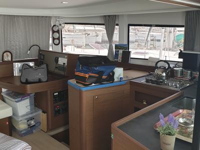 Galley of Aria, a Lagoon 42 catamaran at Athens, Greece