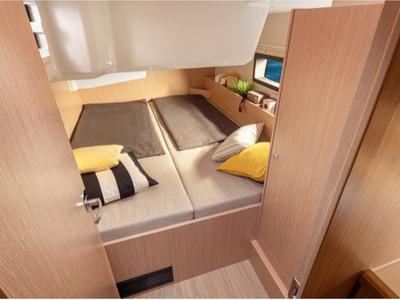 Cabin on DEA, a Bavaria 38 sailboat at La Spezia, Italy