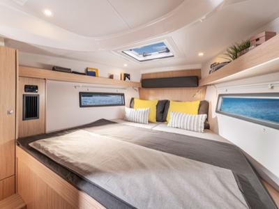 Cabin on DEA, a Bavaria 38 sailboat at La Spezia, Italy