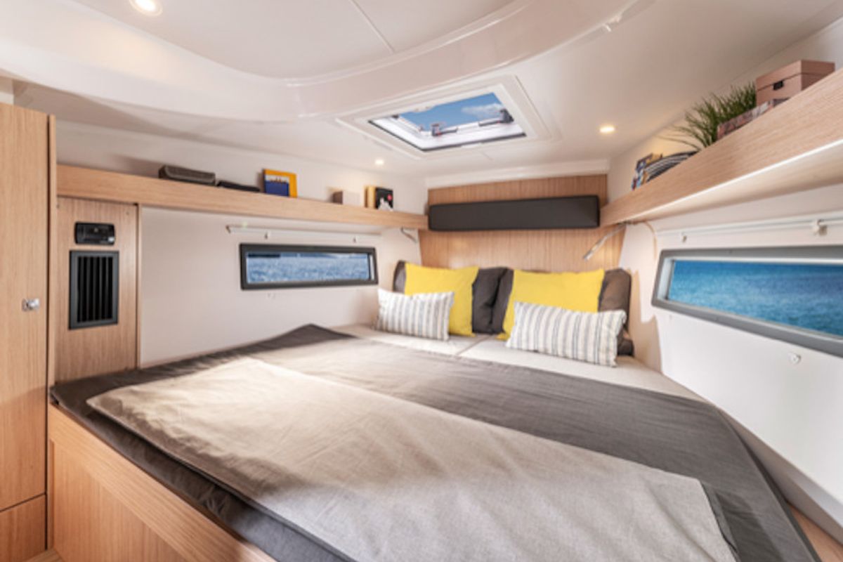 Cabin on DEA, a Bavaria 38 sailboat at La Spezia, Italy