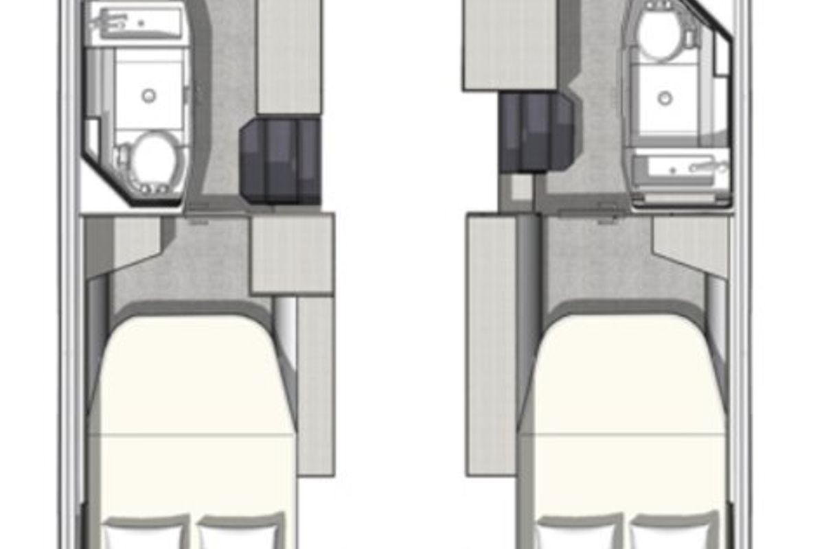 Floor plan of My Angel, a Fountaine Pajot MY4.S catamaran at Municipal Unit of Lefkada, Greece
