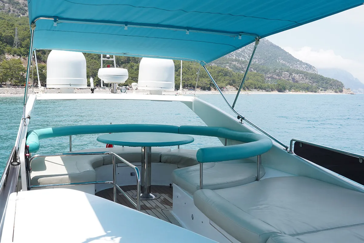 Deck of ADELYA, a Gulet Leomar 59 yacht at Konyaaltı, Turkey
