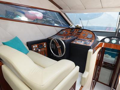 Cockpit of ADELYA, a Gulet Leomar 59 yacht at Konyaaltı, Turkey
