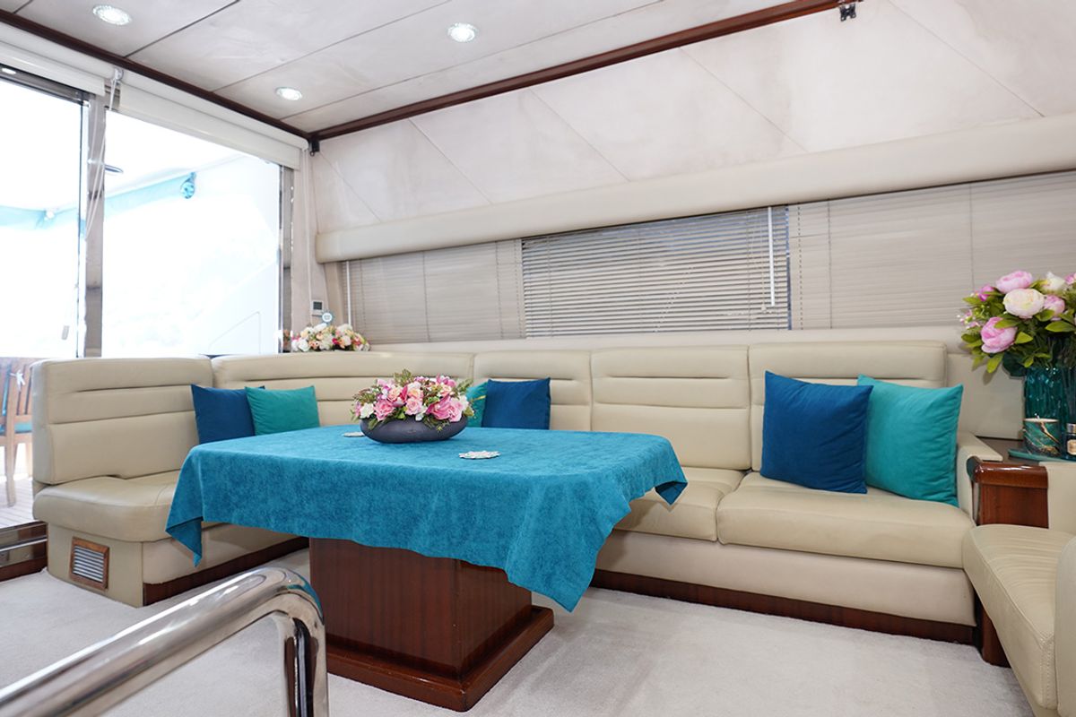 Salon of ADELYA, a Gulet Leomar 59 yacht at Konyaaltı, Turkey